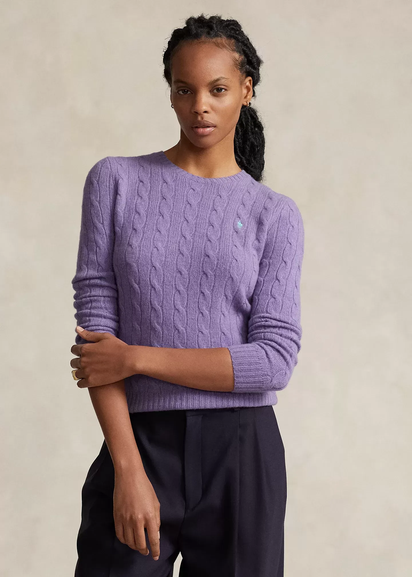 Polo Ralph Lauren Cable-Knit Wool-Cashmere Sweater