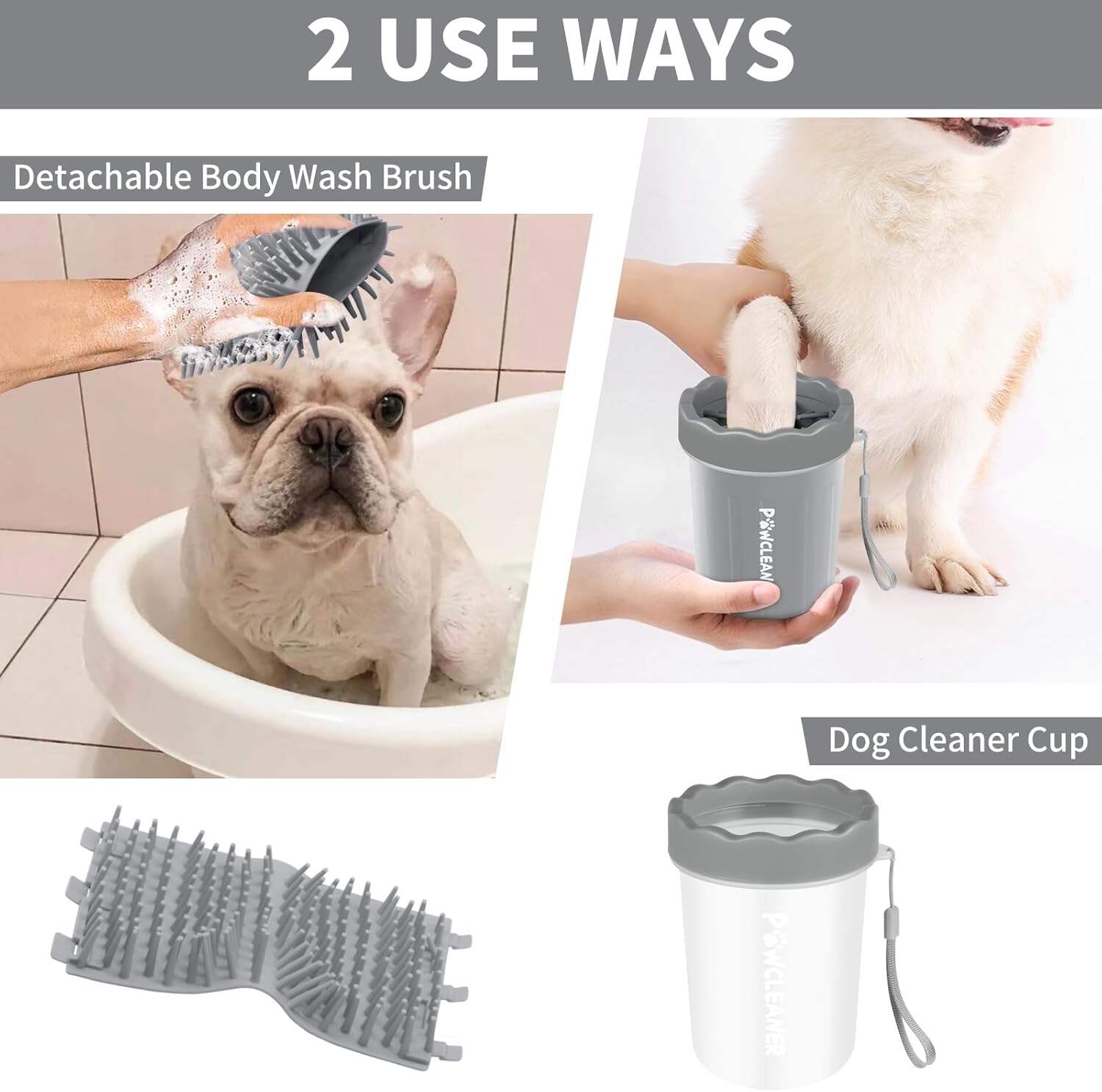 Dog Paw Cleaner, Dog Paw Washer, Paw Muddy Paw Cleaner, Pet Foot Cleaner for Small Medium Large Breed Dogs/Cats (with 3 absorbent towel)