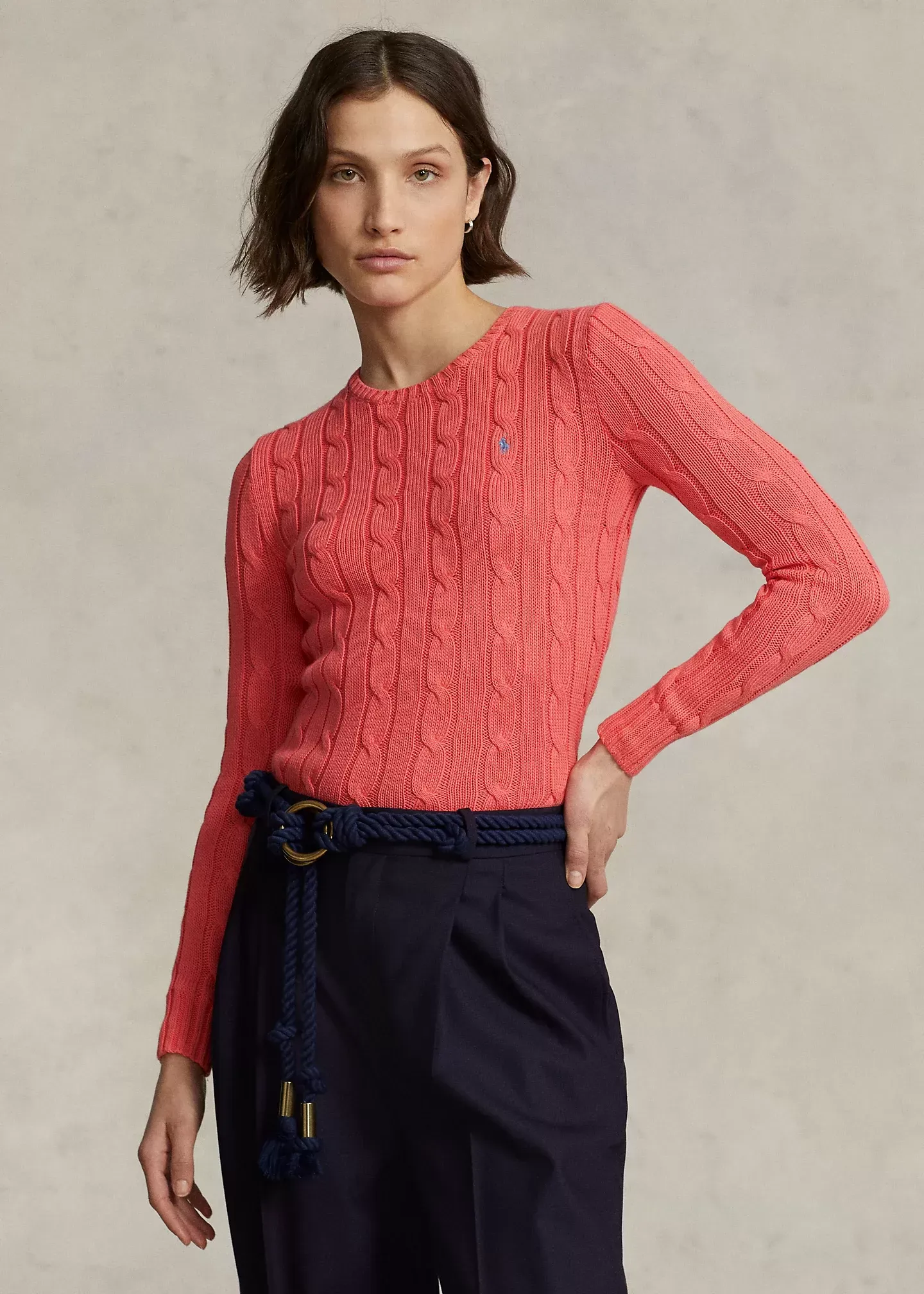 Polo Ralph Lauren Cable-Knit Cotton Crewneck Jumper