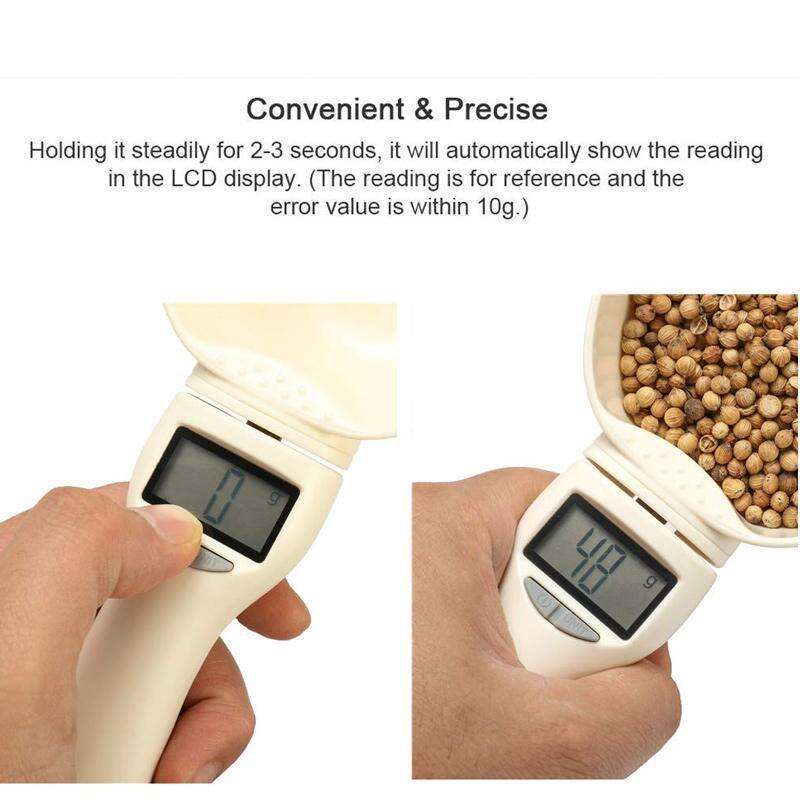 Digital Measuring Spoon, Digital Food Spoon Scale, Weighing Spoon Scale 800g / 0.1g High Accuracy with LCD Screen, Display Electronic Measuring Spoon for Kitchen Utensils and Daily Meals Pet Feeding