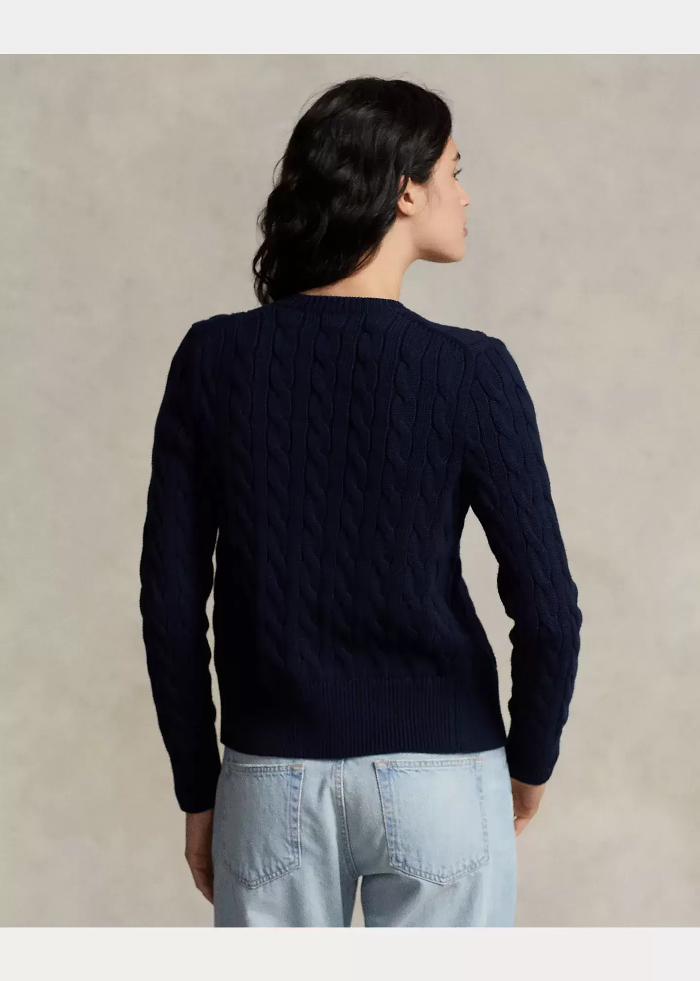 Polo Ralph Lauren Cable-Knit Cotton Crewneck Cardigan