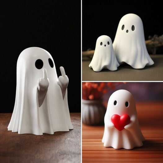 🔥Last Day Clearance Event Sale 49% OFF👻 Purely Handmade Cute Ghost Statue🎉