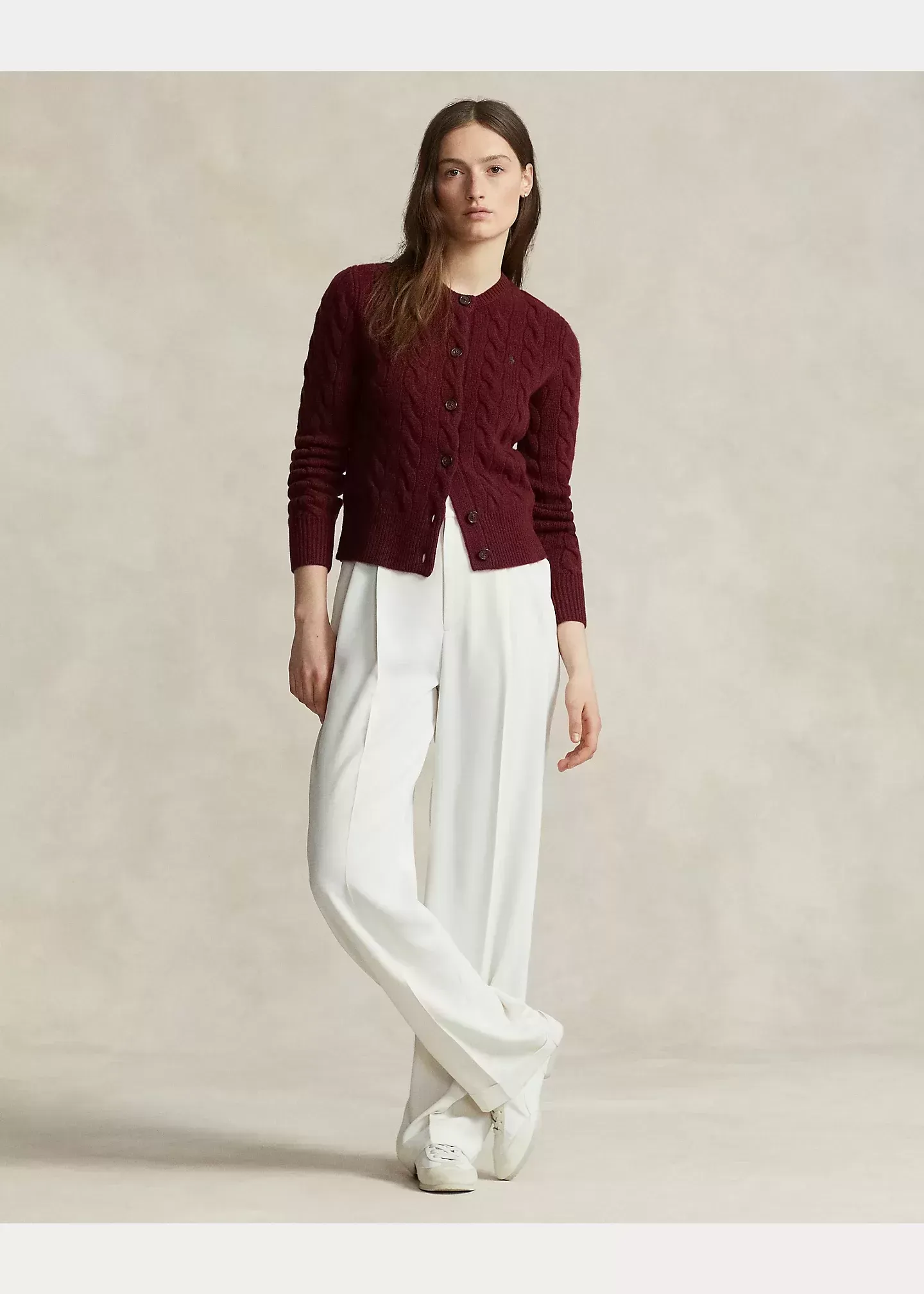 Polo Ralph Lauren Cable-Knit Wool-Cashmere Cardigan