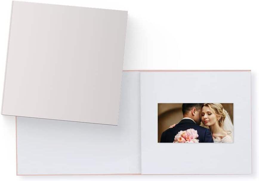 Heirloom Wedding Video Book - Create Your Own Digital Greeting Card Gift with Your Memories - Anniversary, Christmas, Wedding - Plays 10 Minutes of Video and Photos