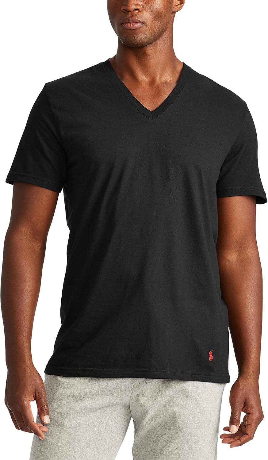 POLO Men's Classic Fit Cotton V neck Undershirt 3 Pack
