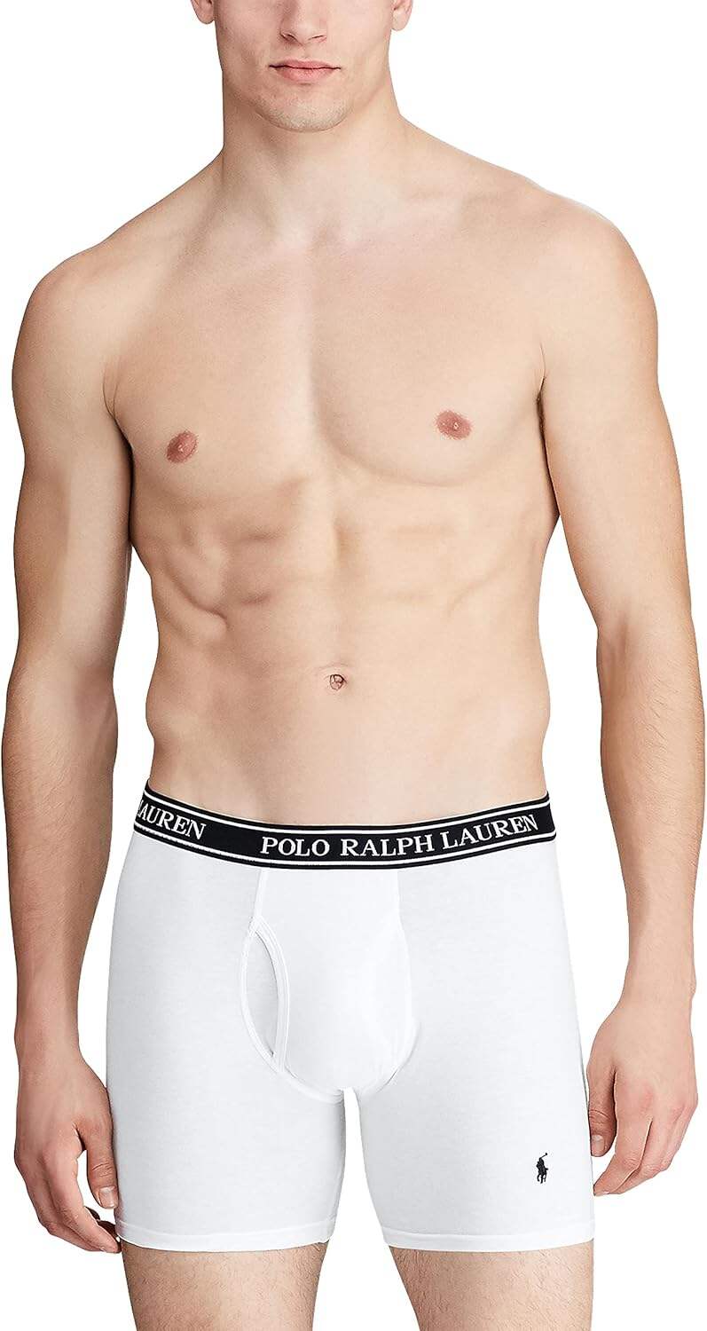 Polo Ralph Lauren Men's Stretch Classic Fit Boxer Briefs, Trunks & Long Leg Available, 3-pack