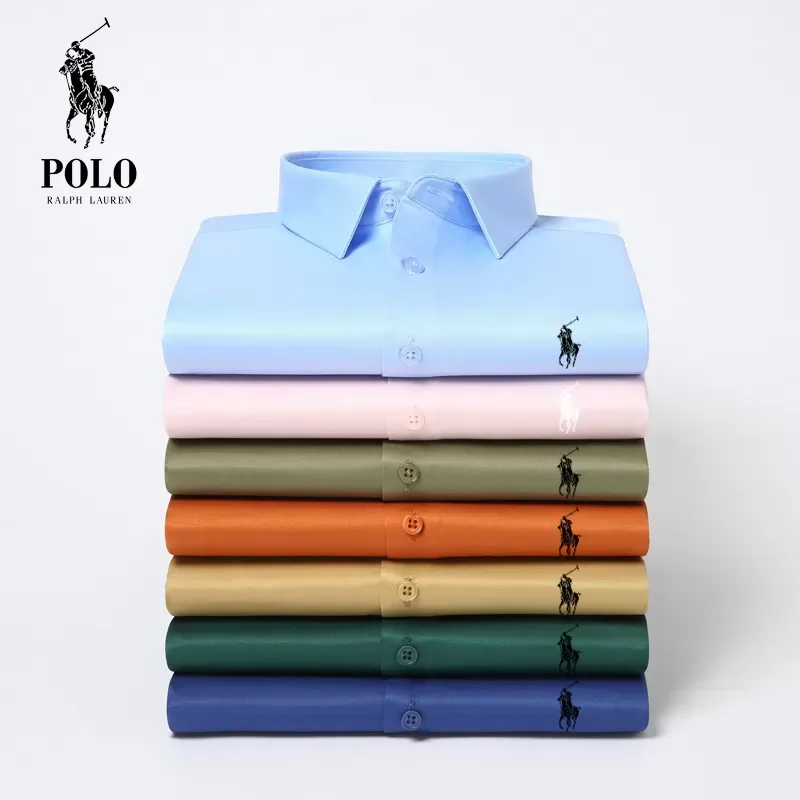 Ralph Lauren Men's Cotton Basic Denim Long Sleeve Shirt