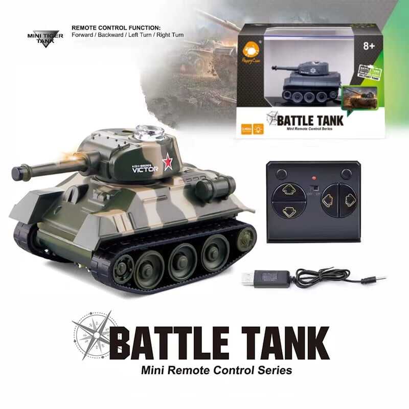 Mini WWII Gray German Tiger RC Tank Toy