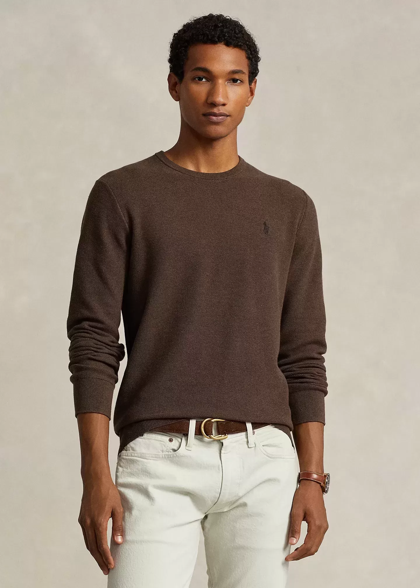 Polo Ralph Lauren Textured Cotton Crewneck Sweater