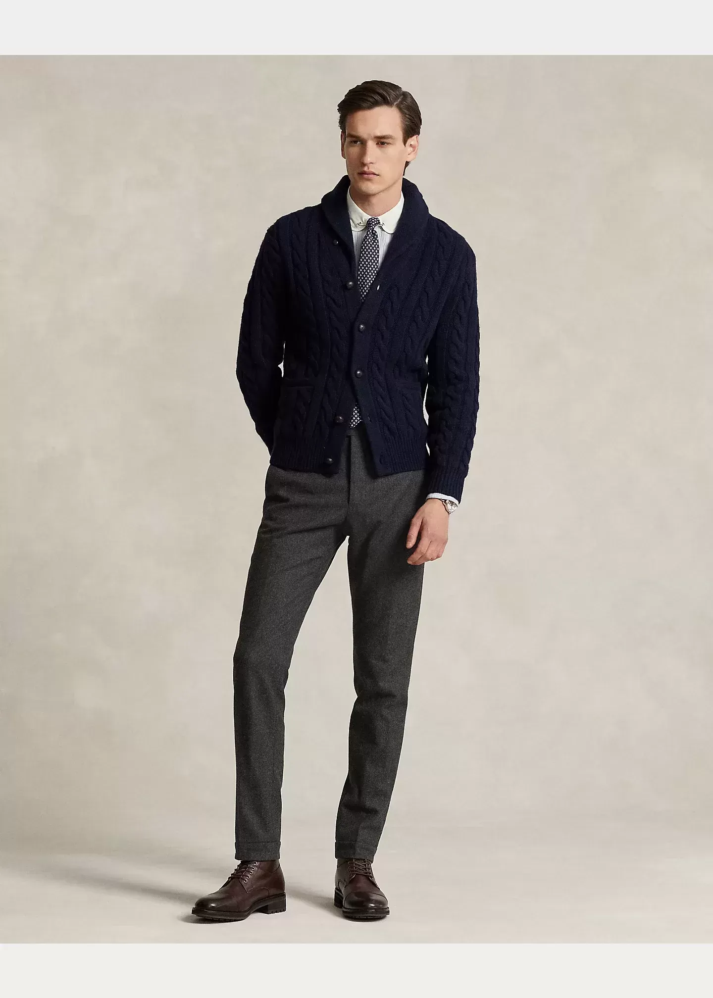 Polo Ralph Lauren Cable-Knit Wool-Cashmere Cardigan