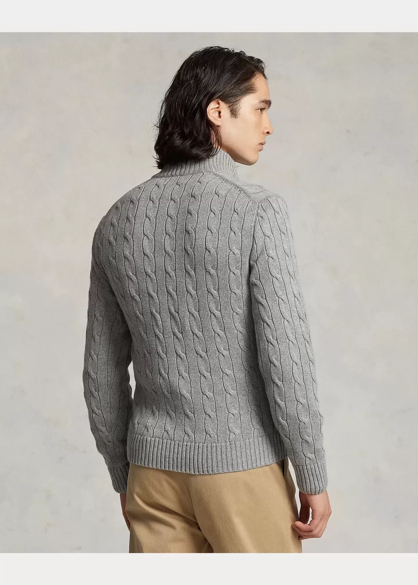 Polo Ralph Lauren Cable-Knit Cotton Full-Zip Sweater