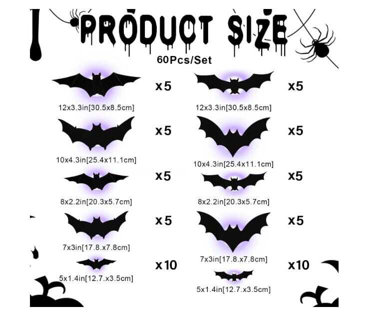 🎃HOT SALE 49% OFF-🦇Halloween 3D Lighted Bats(✈Free Shipping)