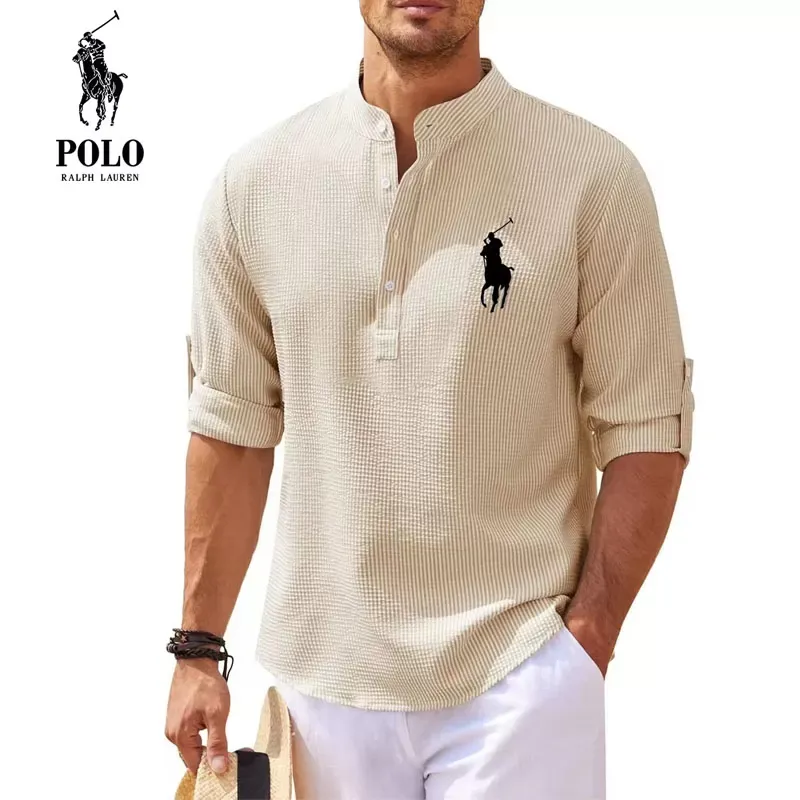 Ralph Lauren Men's Casual Collar Fashion Striped Shirts