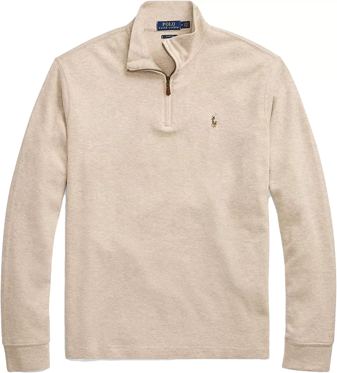 POLO RALPH LAUREN Men's Classic Estate-Rib Quarter-Zip Pullover Sweater
