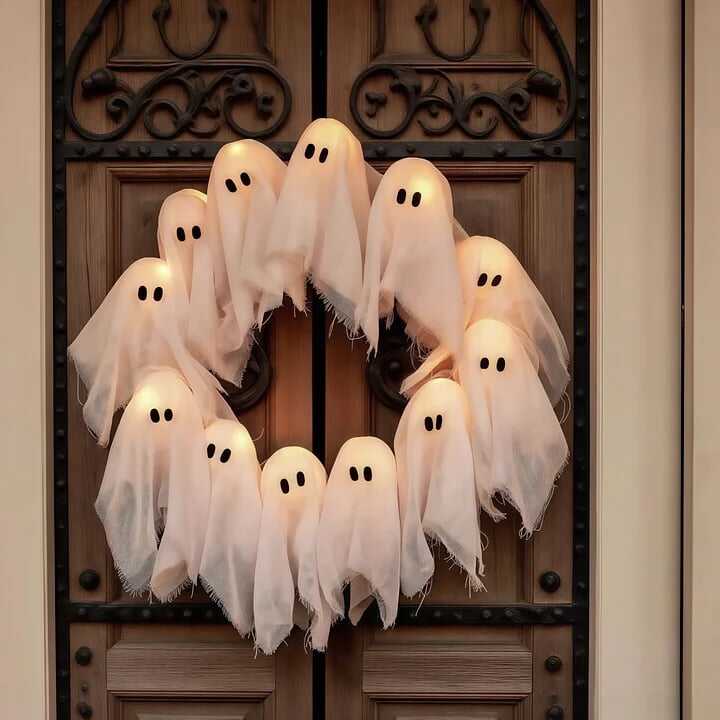 🏆50K+ SOLD! Almost Gone💥Lit Ghosts Wreath(✈Free Shipping)