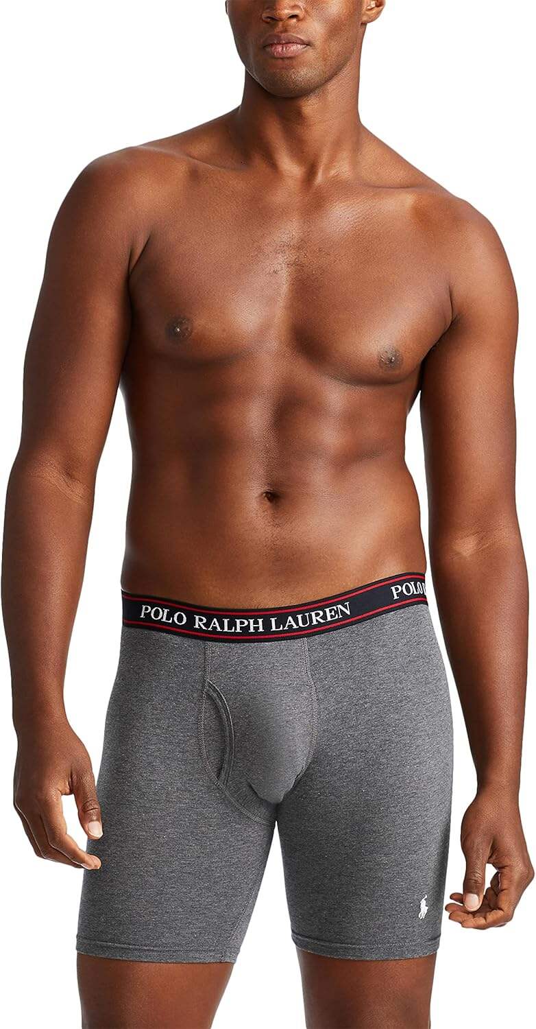 Polo Ralph Lauren Men's Stretch Classic Fit Boxer Briefs, Trunks & Long Leg Available, 3-pack