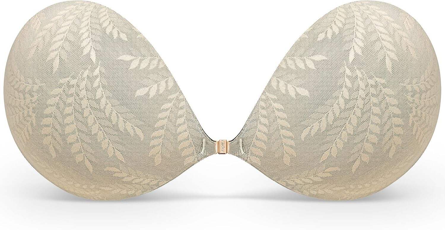 Niidor Adhesive Strapless Bra for Women Sticky Invisible Push up Silicone Bra for Backless Dress 2025 Upgraded Clasp Bras