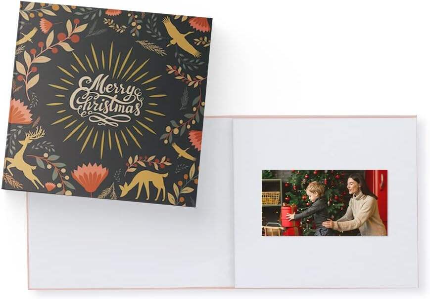 Heirloom Wedding Video Book - Create Your Own Digital Greeting Card Gift with Your Memories - Anniversary, Christmas, Wedding - Plays 10 Minutes of Video and Photos