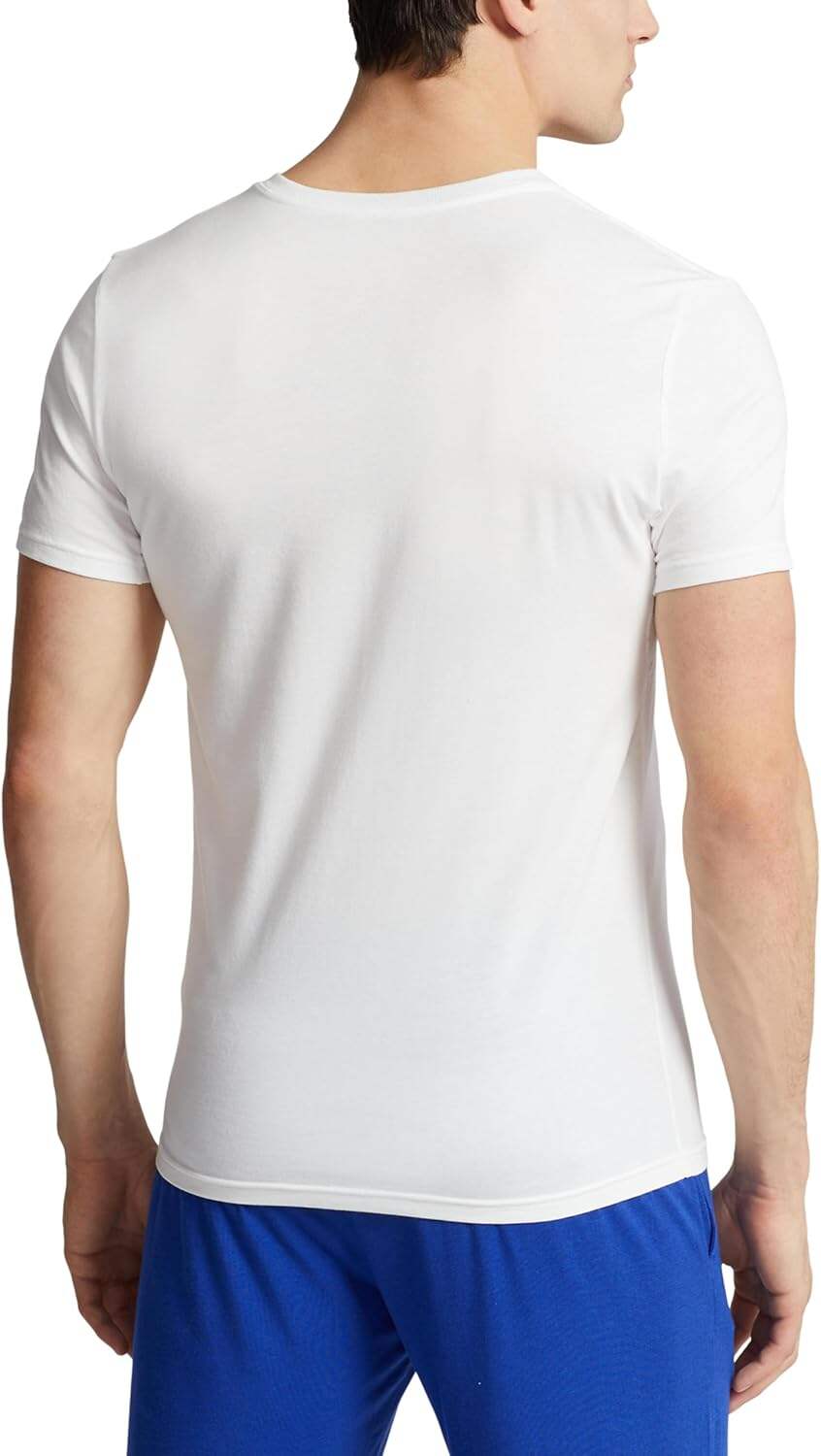 POLO RALPH LAUREN Men's 4d Flex Cooling Ventilation Cotton Modal V-Neck Undershirts