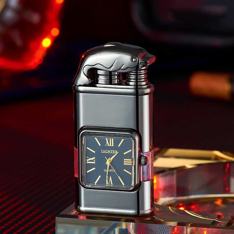 Windproof Lighter Vintage Watch Bezel Jet flame Torch