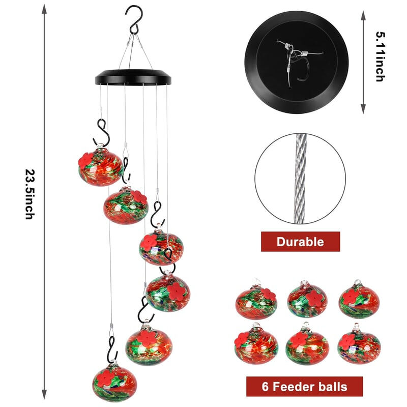 🎁 Hot Sale 49% OFF 🔥 2025 New Charming Wind Chimes Hummingbird Feeders Garden Decor