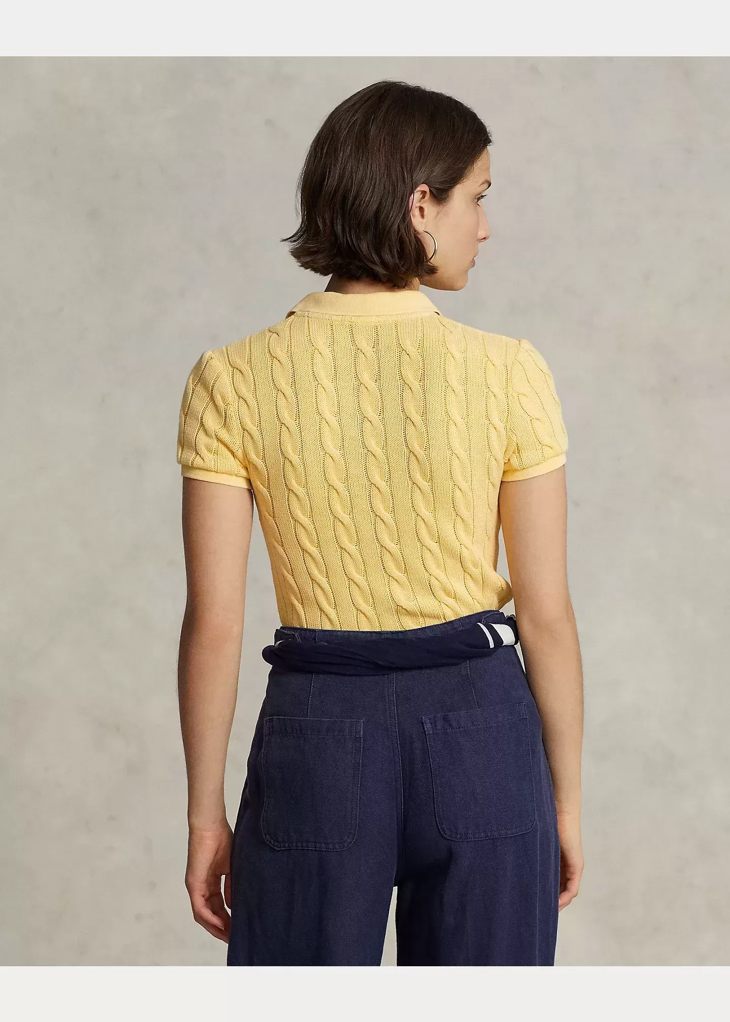 Polo Ralph Lauren Slim Fit Cable-Knit Polo Shirt
