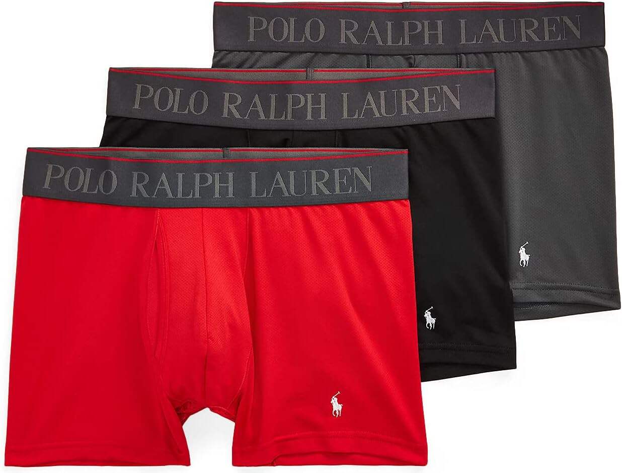 Polo Ralph Lauren Men's 4D Flex Max Flex Boxer Brief with Rib Side Panel