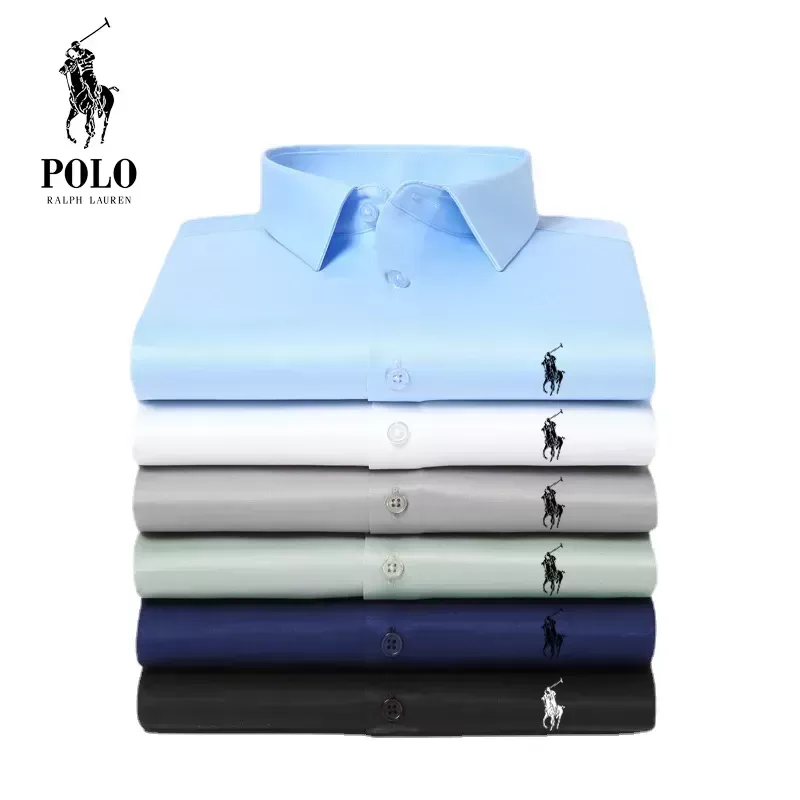 Ralph Lauren Men's Cotton Basic Denim Long Sleeve Shirt