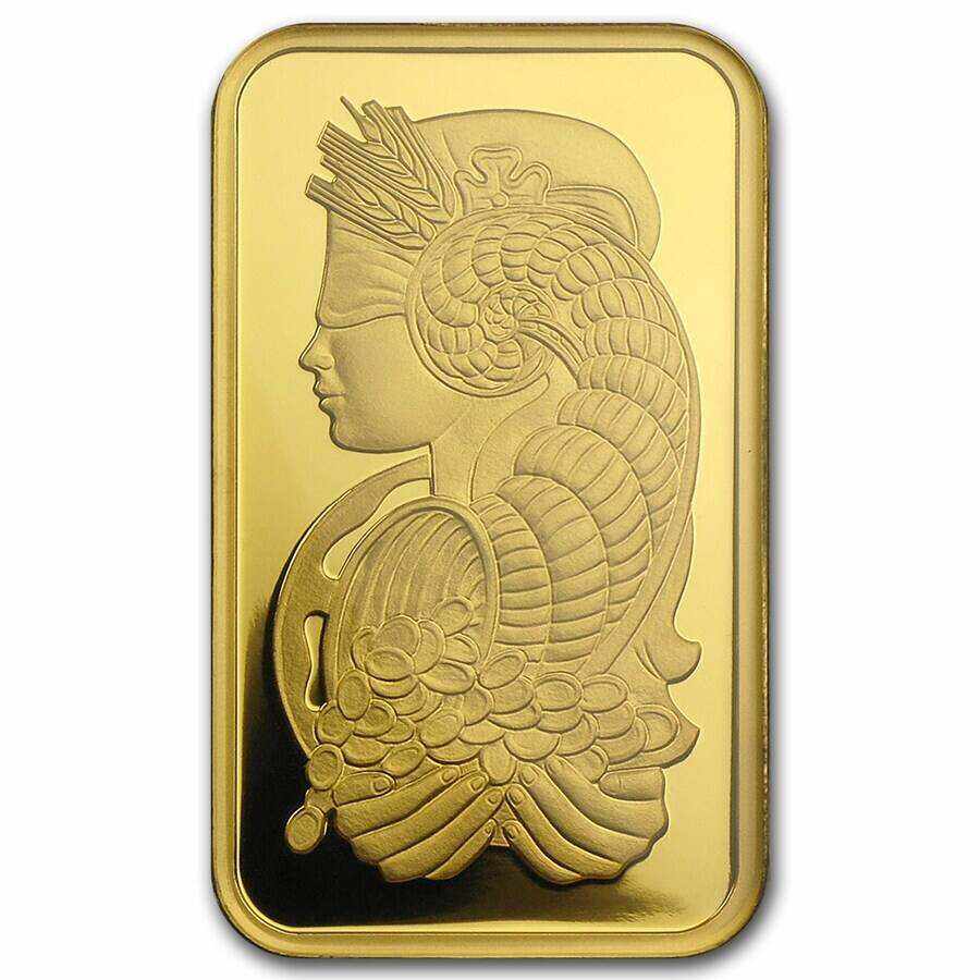 1 oz Gold Bar PAMP Suisse Lady Fortuna Veriscan .9999 Fine (In Assay)