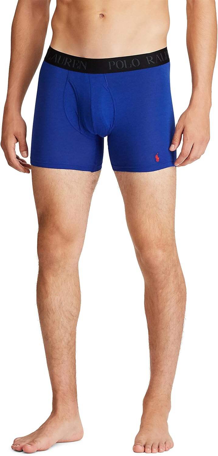 Polo Ralph Lauren Men's 4D Flex Cotton Modal Stretch Boxer Briefs (3 Pack)