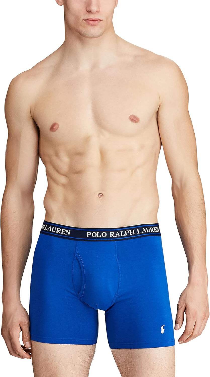 Polo Ralph Lauren Men's Stretch Classic Fit Boxer Briefs, Trunks & Long Leg Available, 3-pack