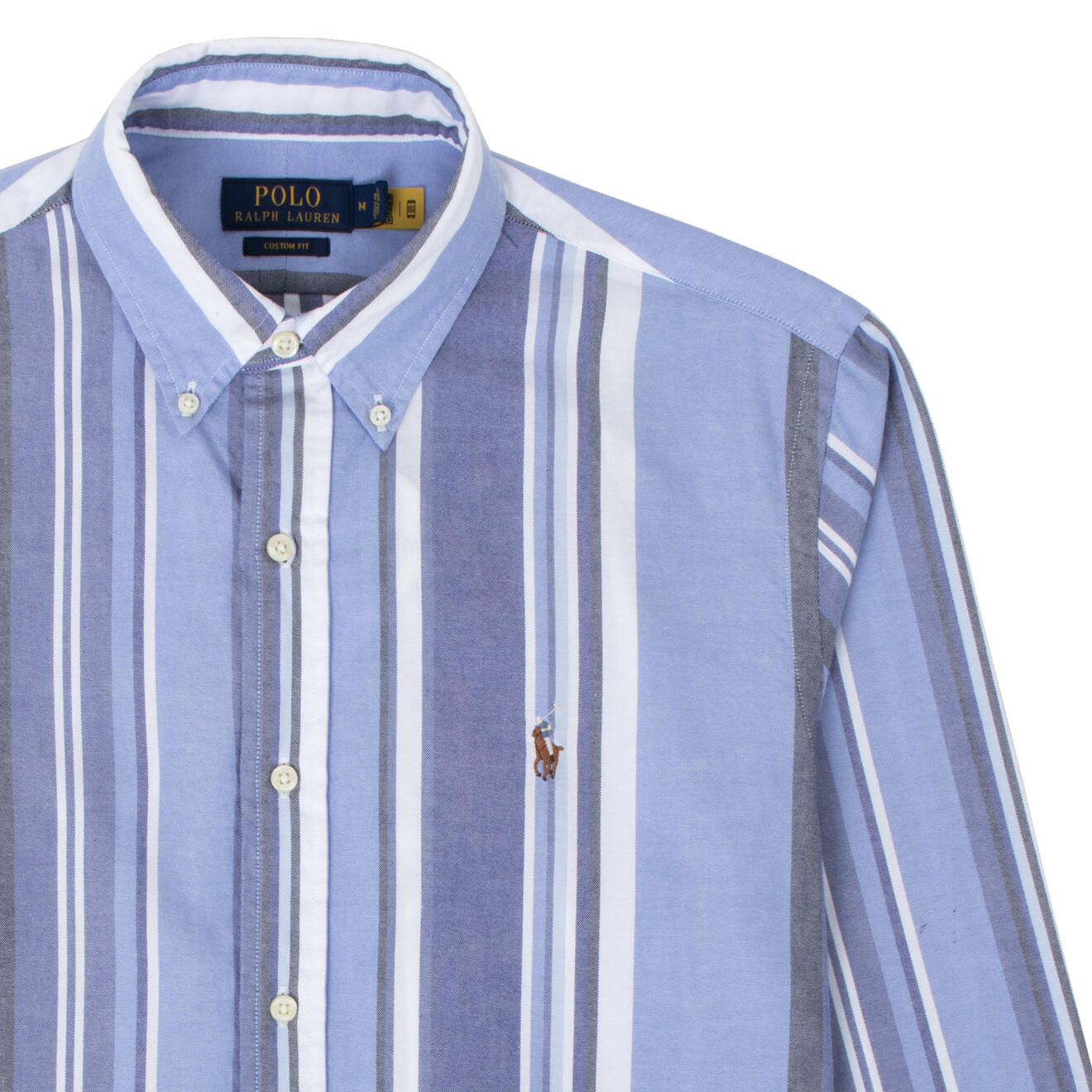 Ralph Lauren Custom Fit Striped Oxford Shirt Blue Multi