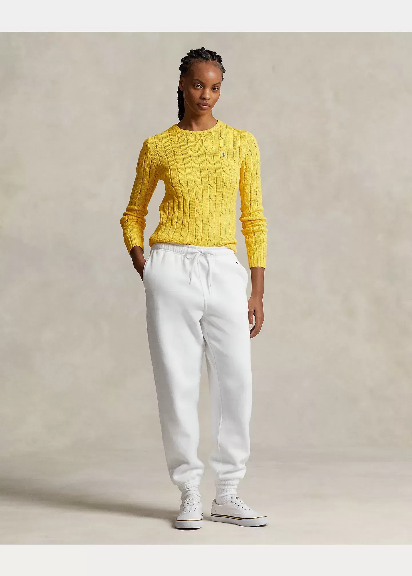Polo Ralph Lauren Cable-Knit Cotton Crewneck Sweater