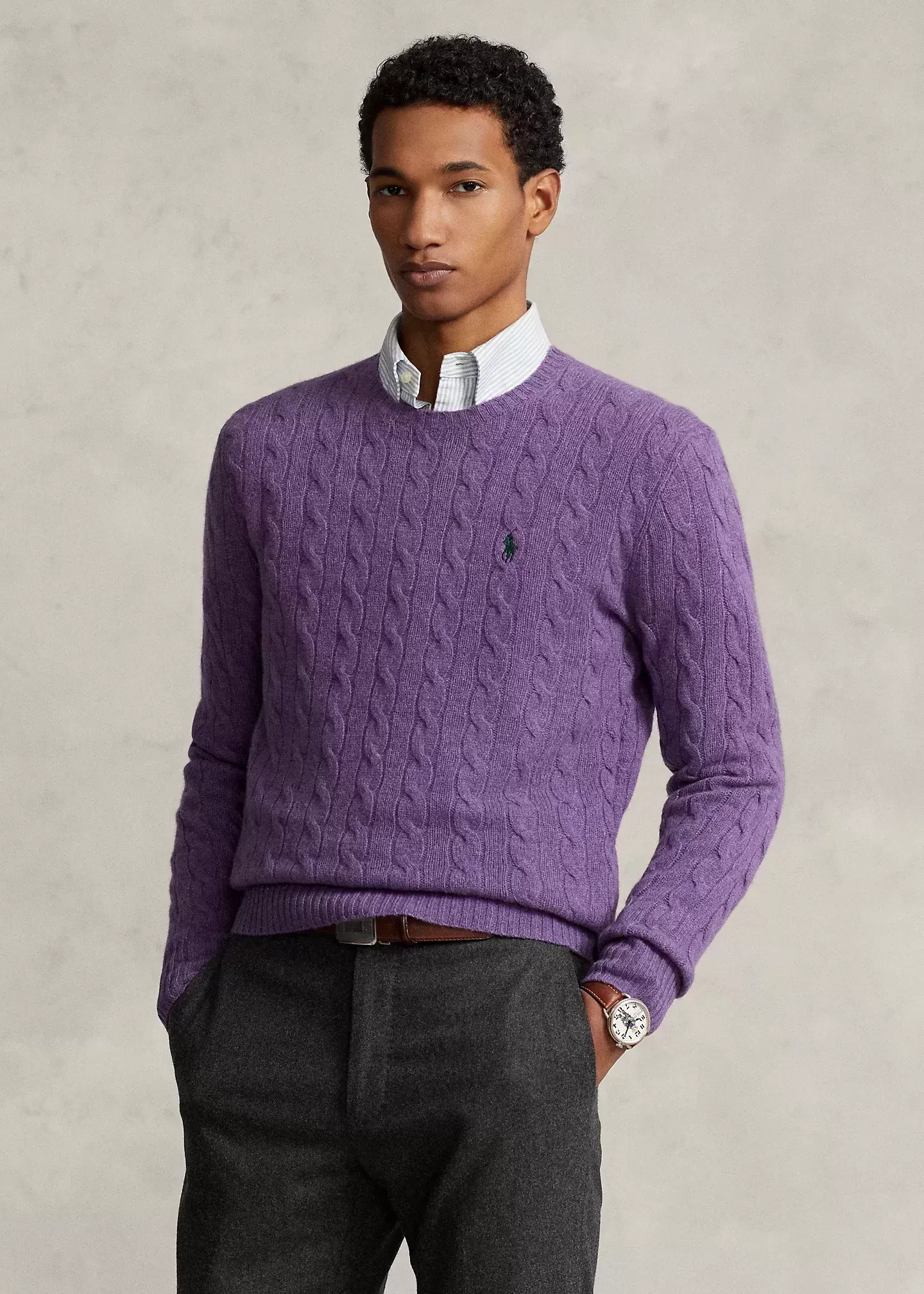 Polo Ralph Lauren Cable-Knit Wool-Cashmere Sweater