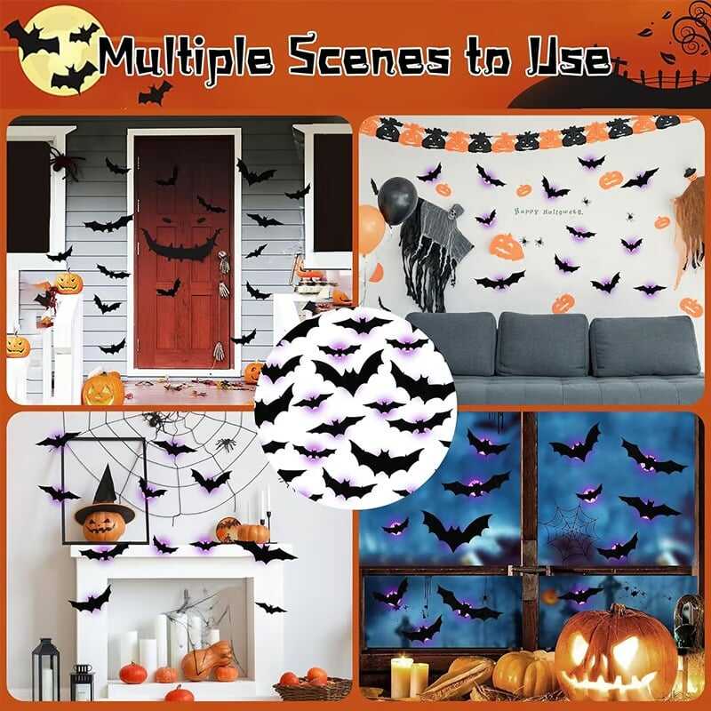 🎃HOT SALE 49% OFF-🦇Halloween 3D Lighted Bats(✈Free Shipping)