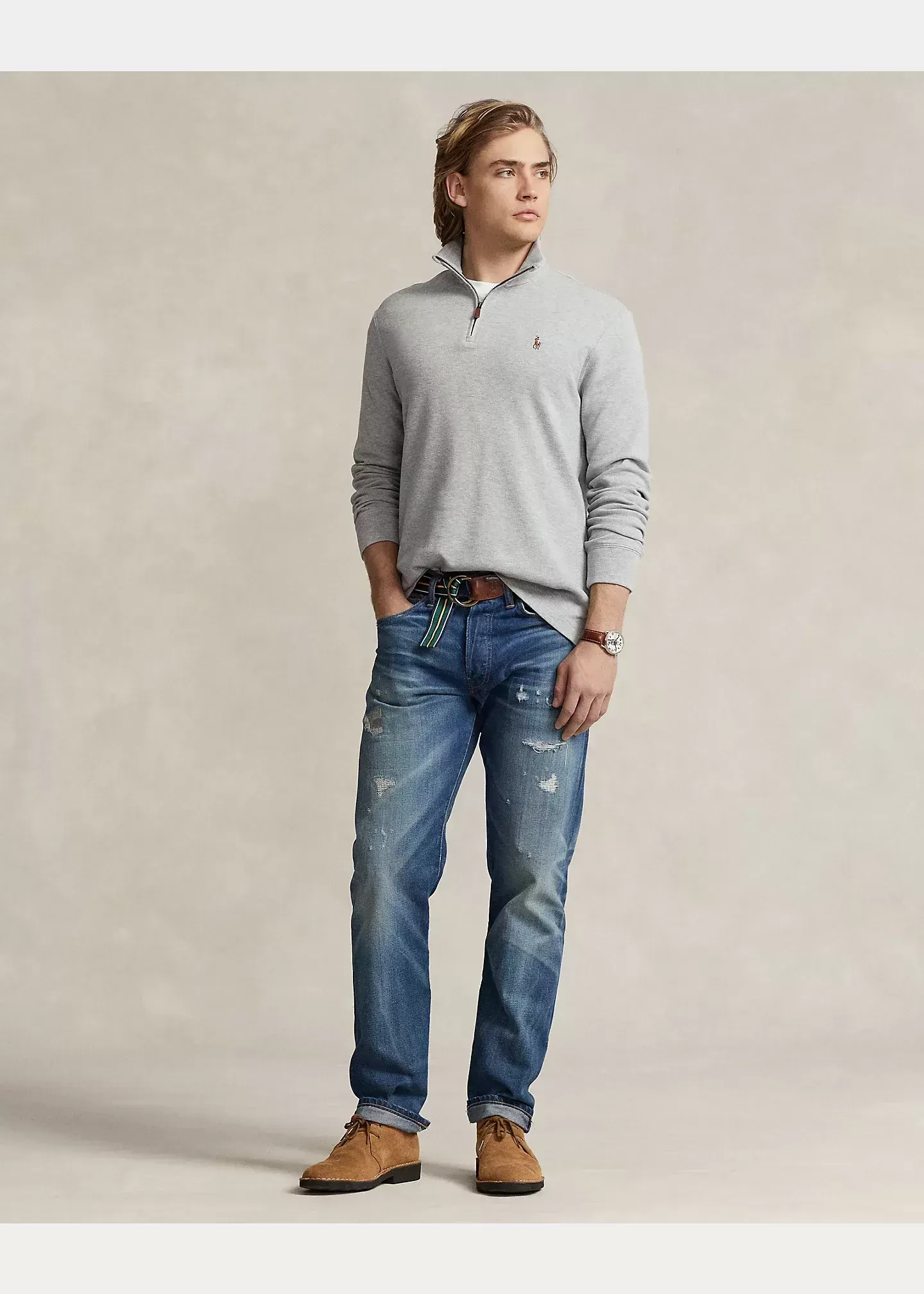 Polo Ralph Lauren Estate-Rib Quarter-Zip Pullover
