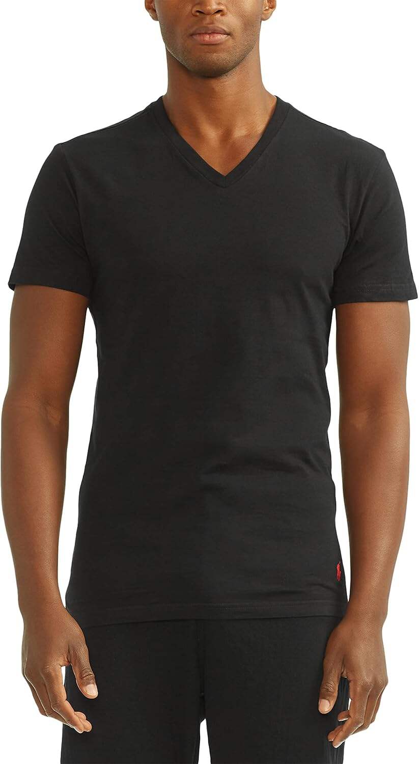 Polo Ralph Lauren Men's Slim Fit Cotton V-neck Undershirt 3-pack