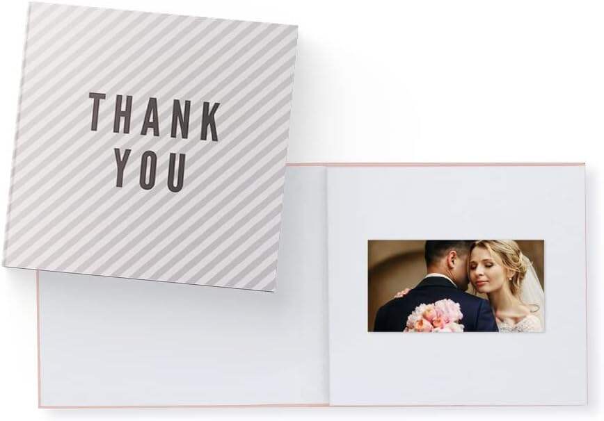 Heirloom Wedding Video Book - Create Your Own Digital Greeting Card Gift with Your Memories - Anniversary, Christmas, Wedding - Plays 10 Minutes of Video and Photos