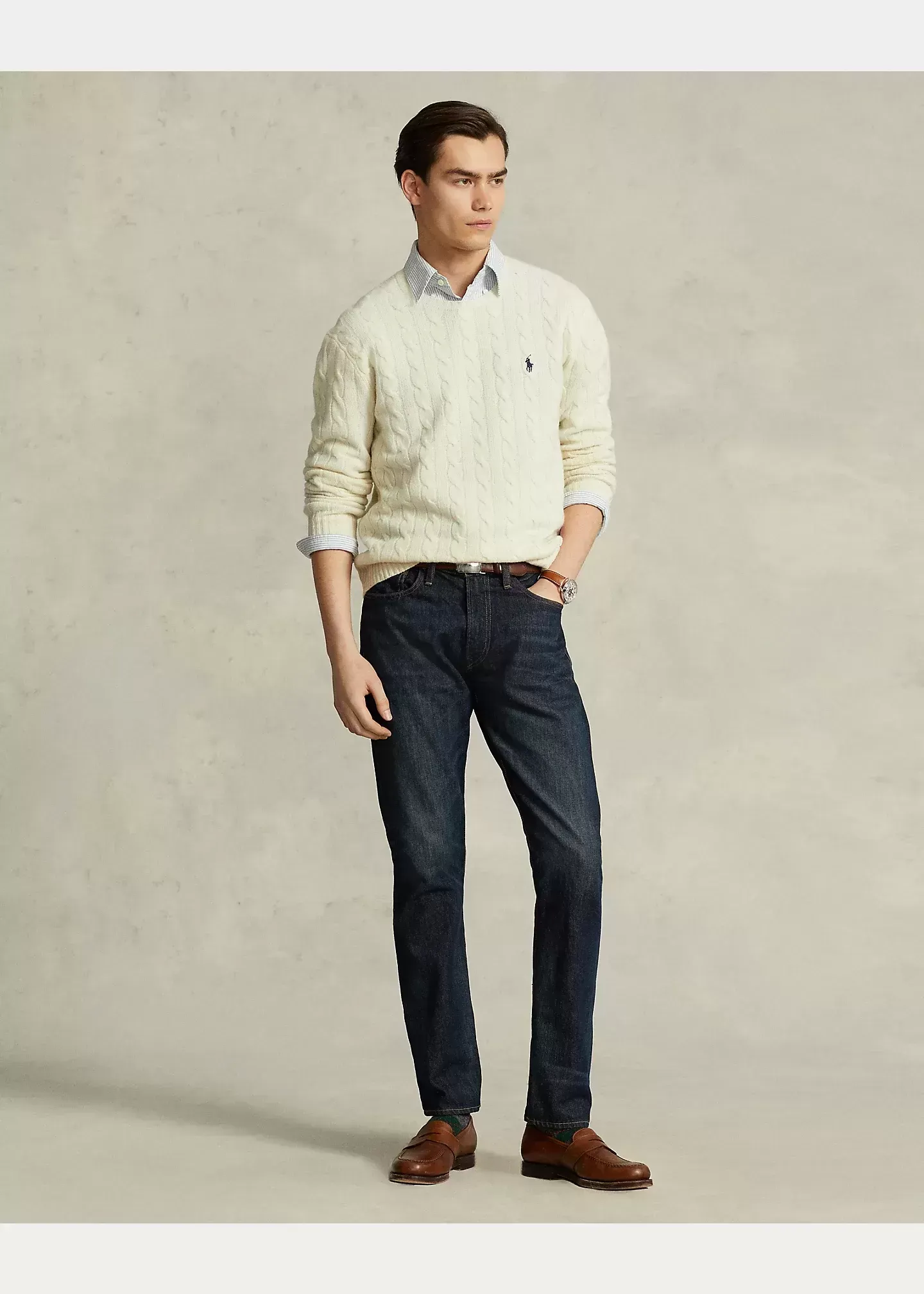 Polo Ralph Lauren Cable-Knit Wool-Cashmere Sweater