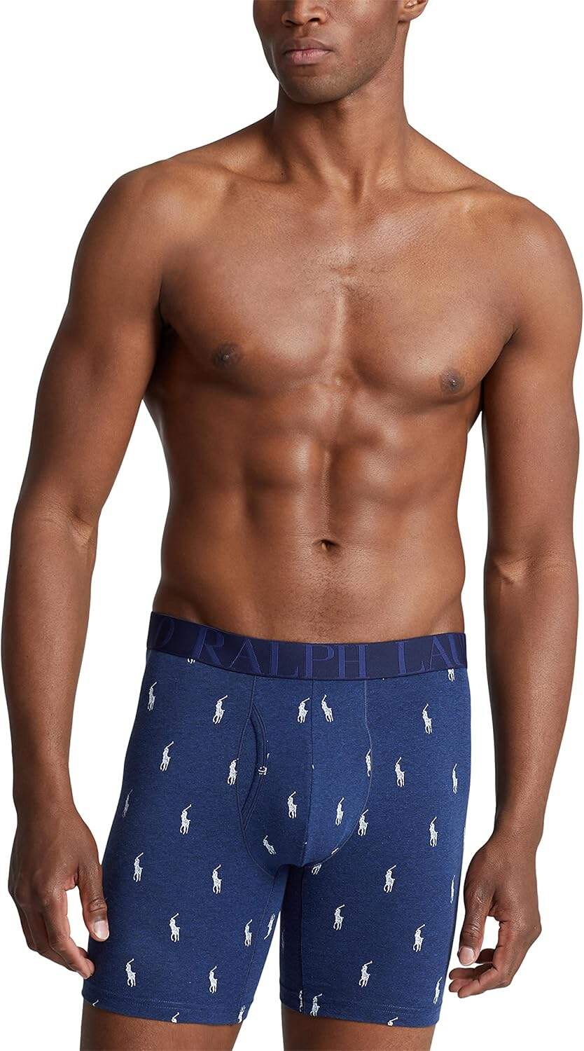 Polo Ralph Lauren Men's Stretch Classic Fit Boxer Briefs, Trunks & Long Leg Available, 3-pack