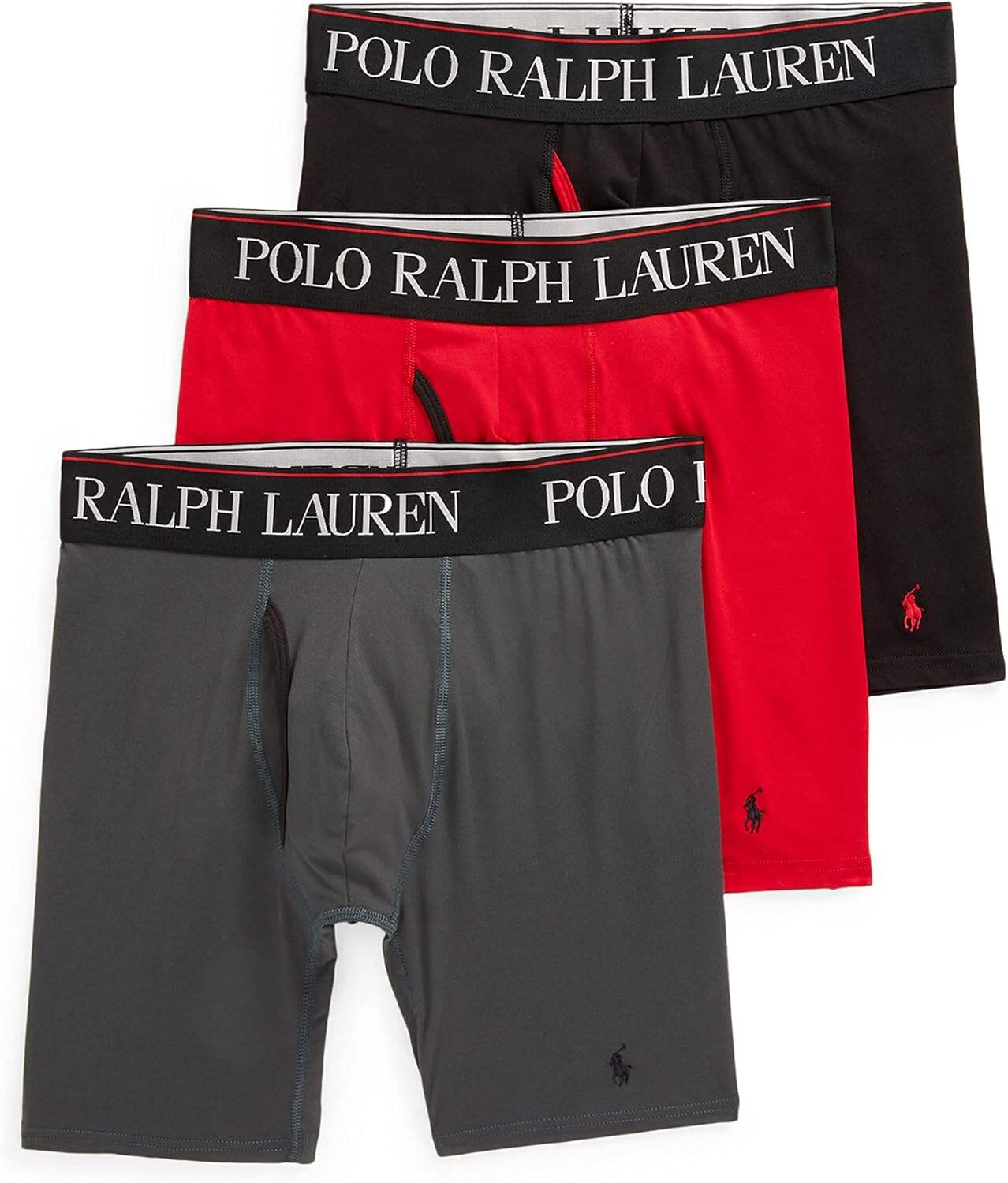 Polo Ralph Lauren Men's 4D Flex Cool Microfiber Boxer Briefs 3 Pack