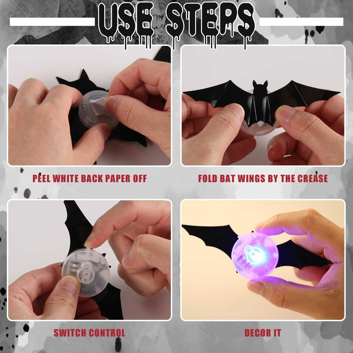 🎃HOT SALE 49% OFF-🦇Halloween 3D Lighted Bats(✈Free Shipping)