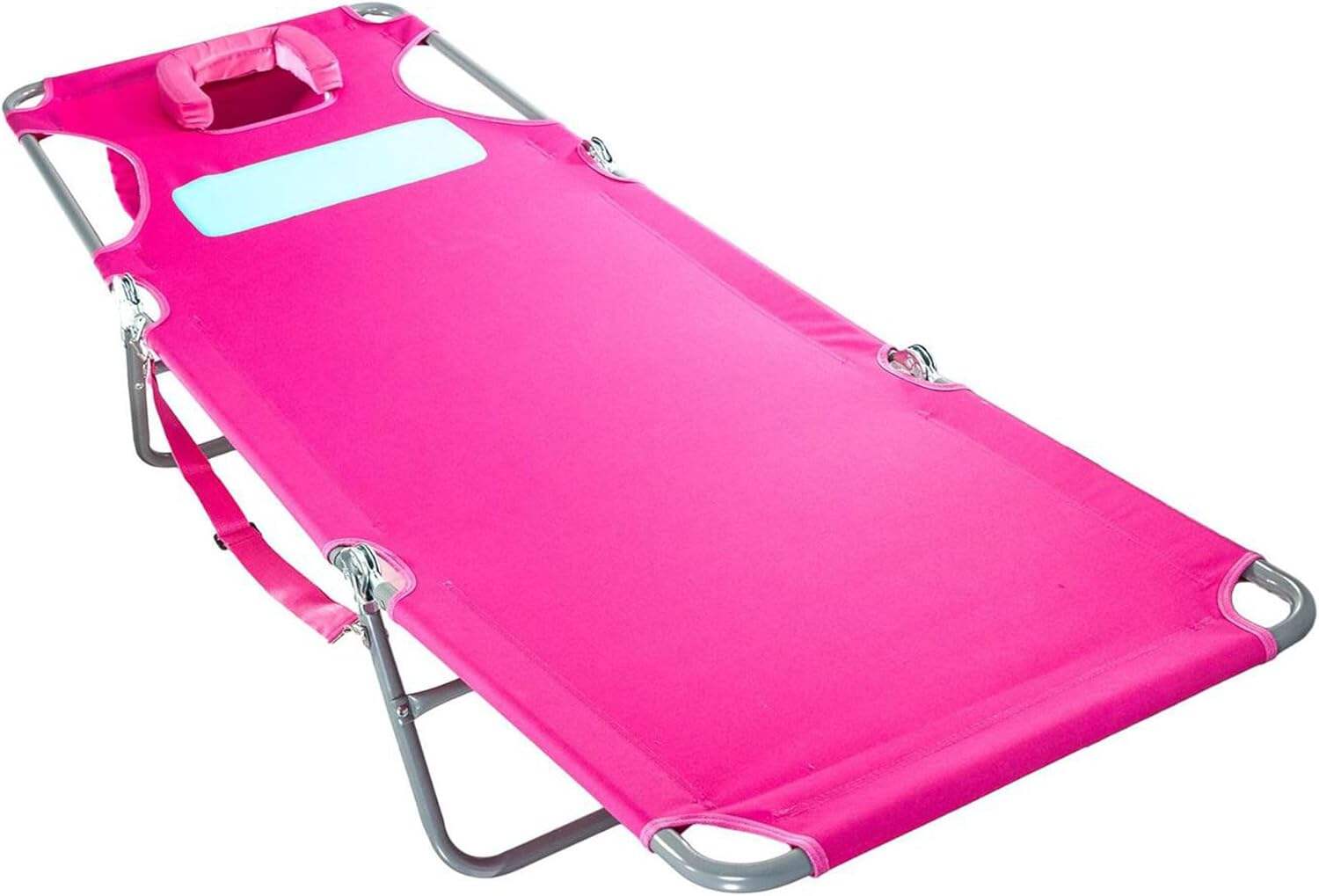 Ostrich Ladies Comfort Lounger, Foldable Beach Camping Pool Tanning Chair, Aqua