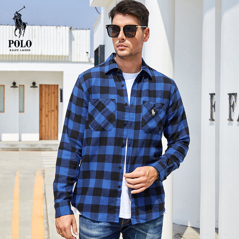Ralph Lauren Men's flannel plaid shirt(Last day of limited time specials)
