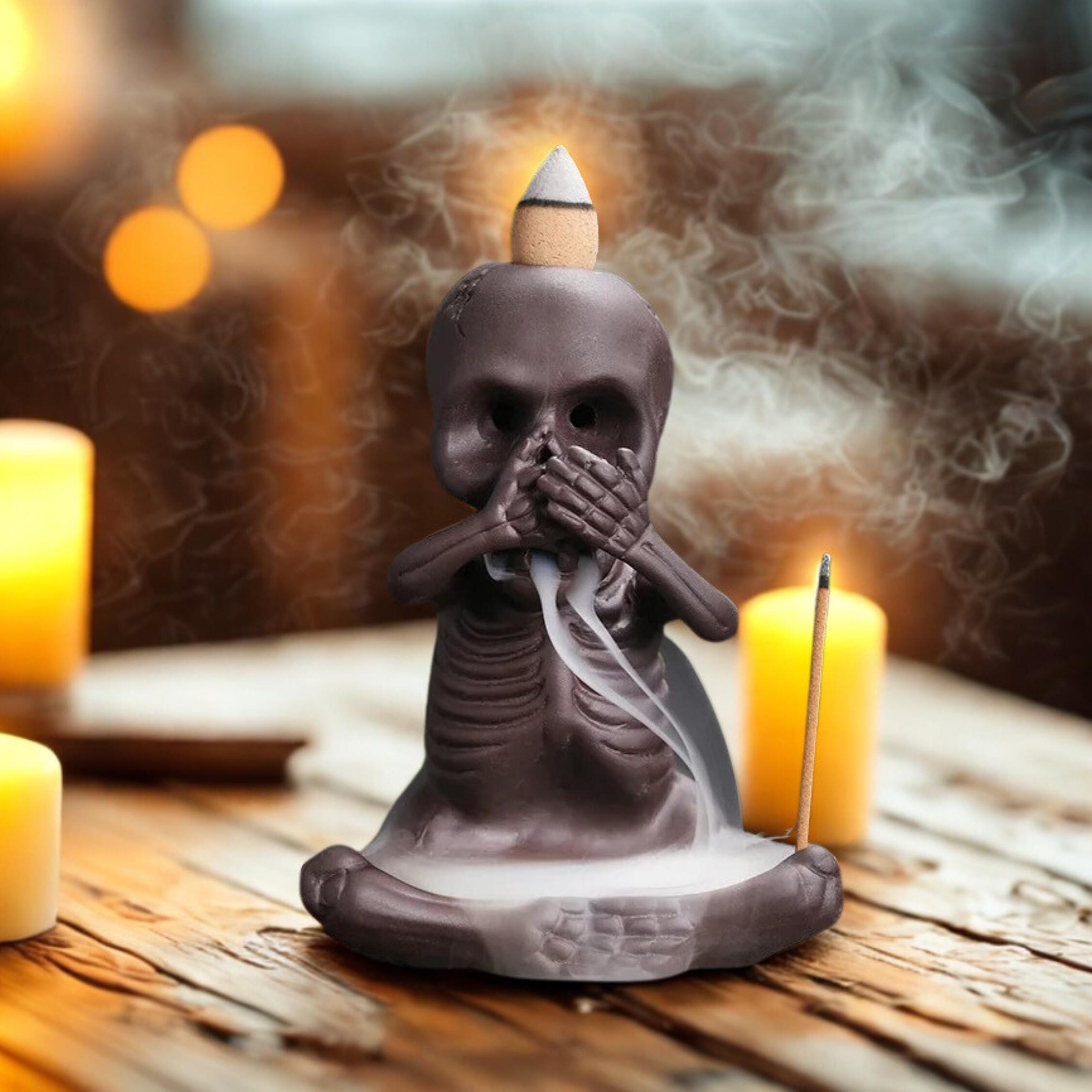🔥LAST DAY 50% OFF - Gothic Skeleton Backflow Incense Burner
