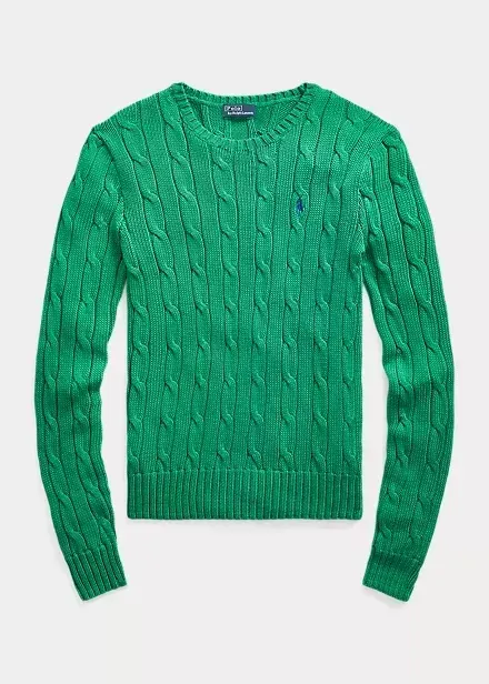 Polo Ralph Lauren Cable-Knit Cotton Crewneck Sweater