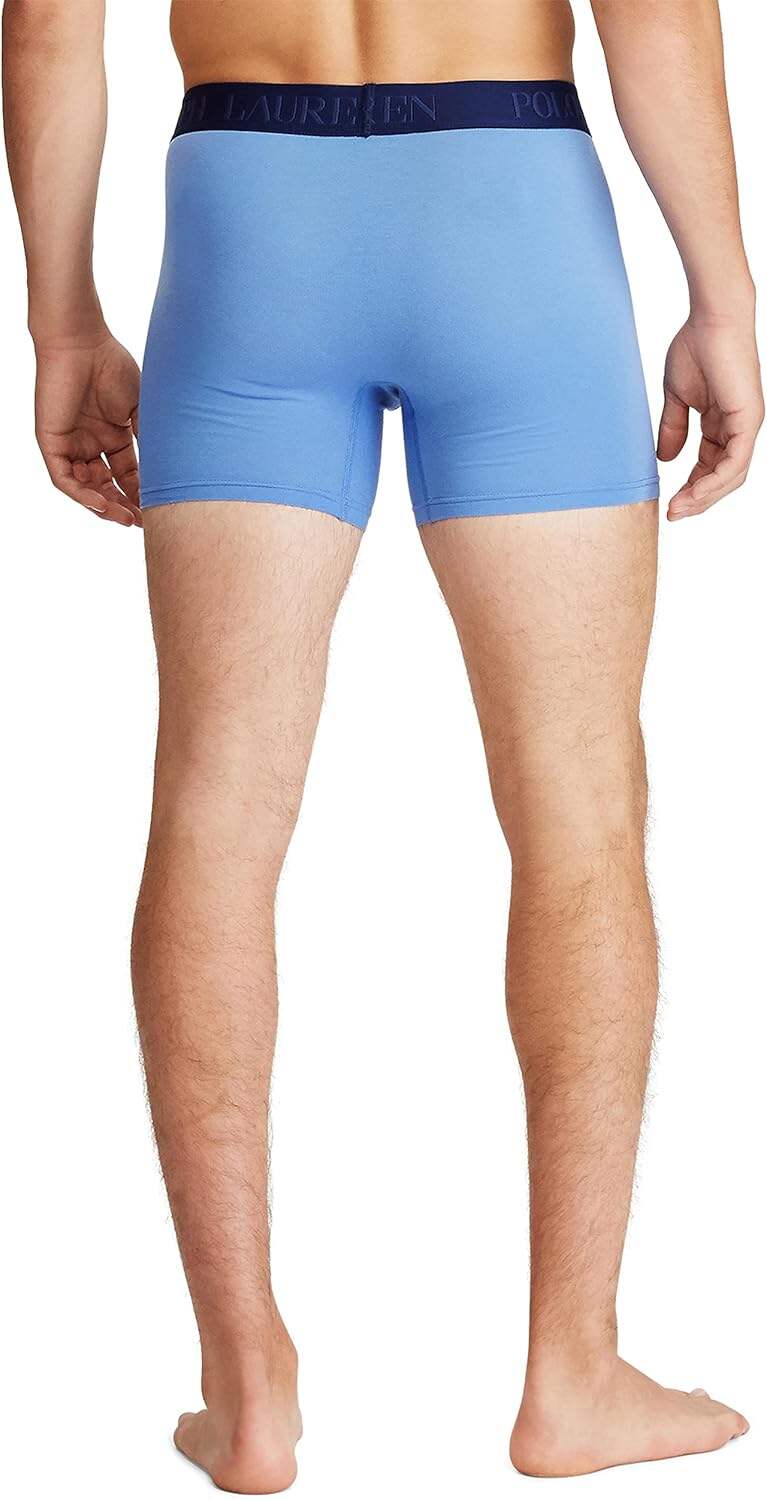 Polo Ralph Lauren Men's 4D Flex Cotton Modal Stretch Boxer Briefs (3 Pack)