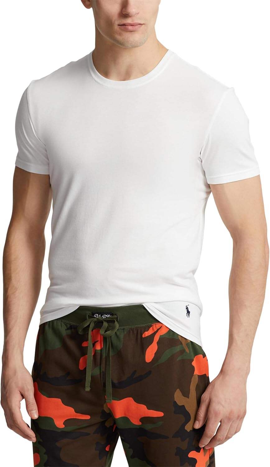 POLO RALPH LAUREN Men's 4d Flex Cooling Ventilation Cotton Modal Crew Undershirts
