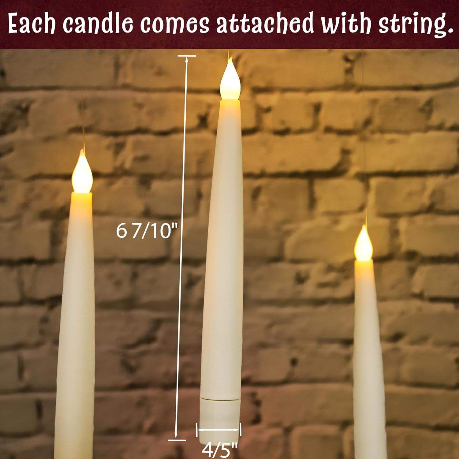 ORIENTAL CHERRY Halloween Decorations - Floating LED Candles with Remote Control -12Pcs Magic Witch Wizard Christmas Decor for Indoor Home Room Classroom Bedroom Birthday Party (with Common Remote)