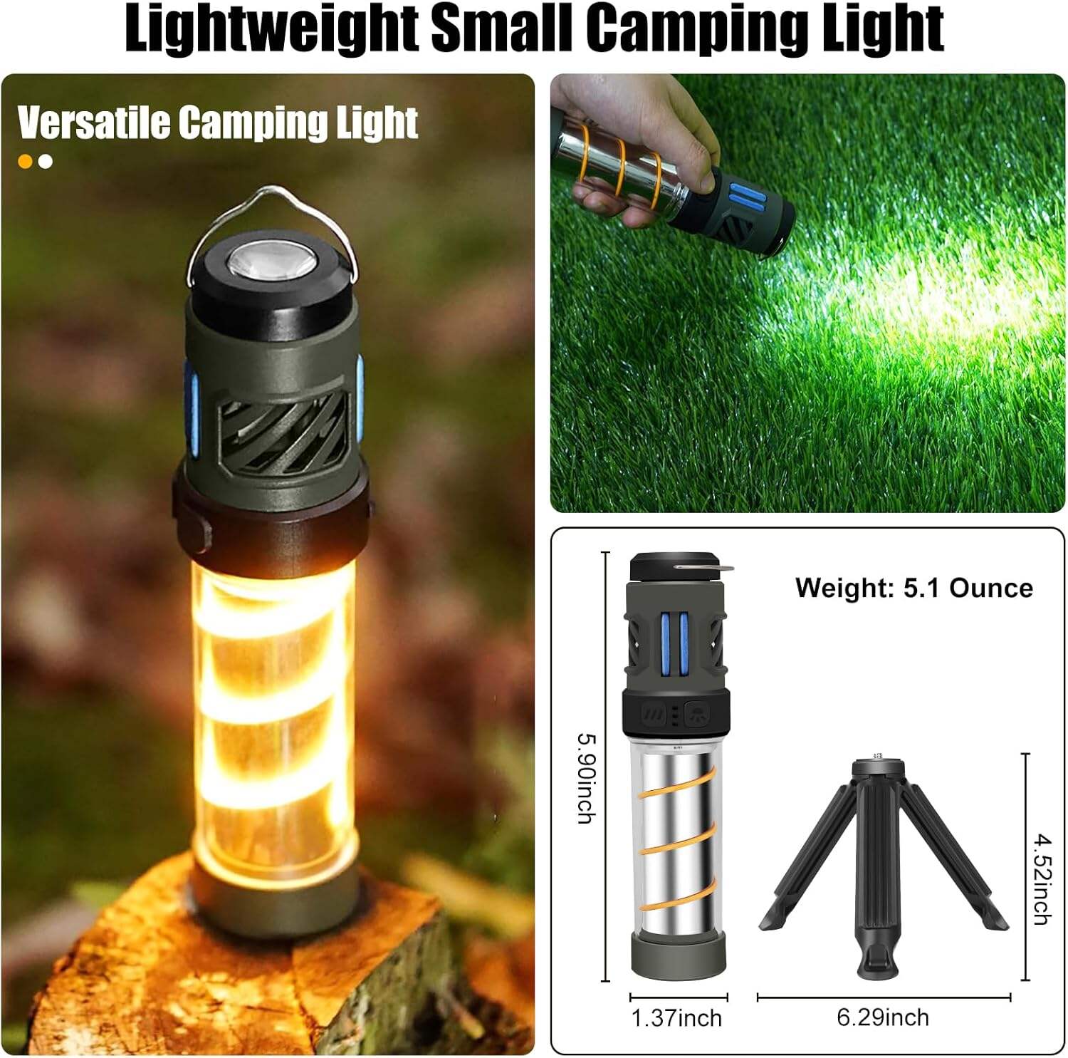 Buzz Defense Portable,𝓜𝓸𝓼𝓺𝓾𝓲𝓽𝓸 Repellent, Rechargeable Flashlight Camping Lantern Lights with Dual-Heating, Multifunctional, Waterproof White&Warm Light Lantern for Outdoor Camping, 12 Refills